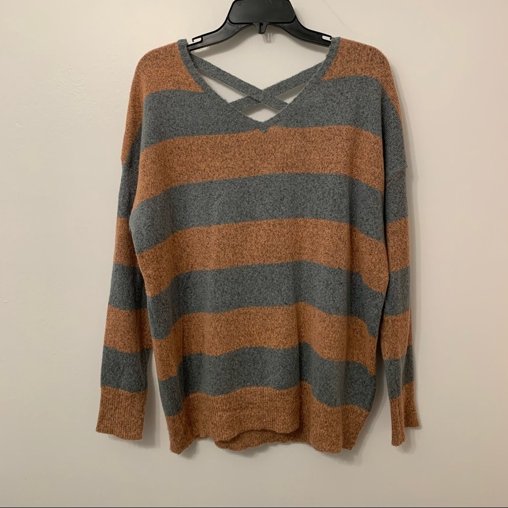 Pink and gray sweater